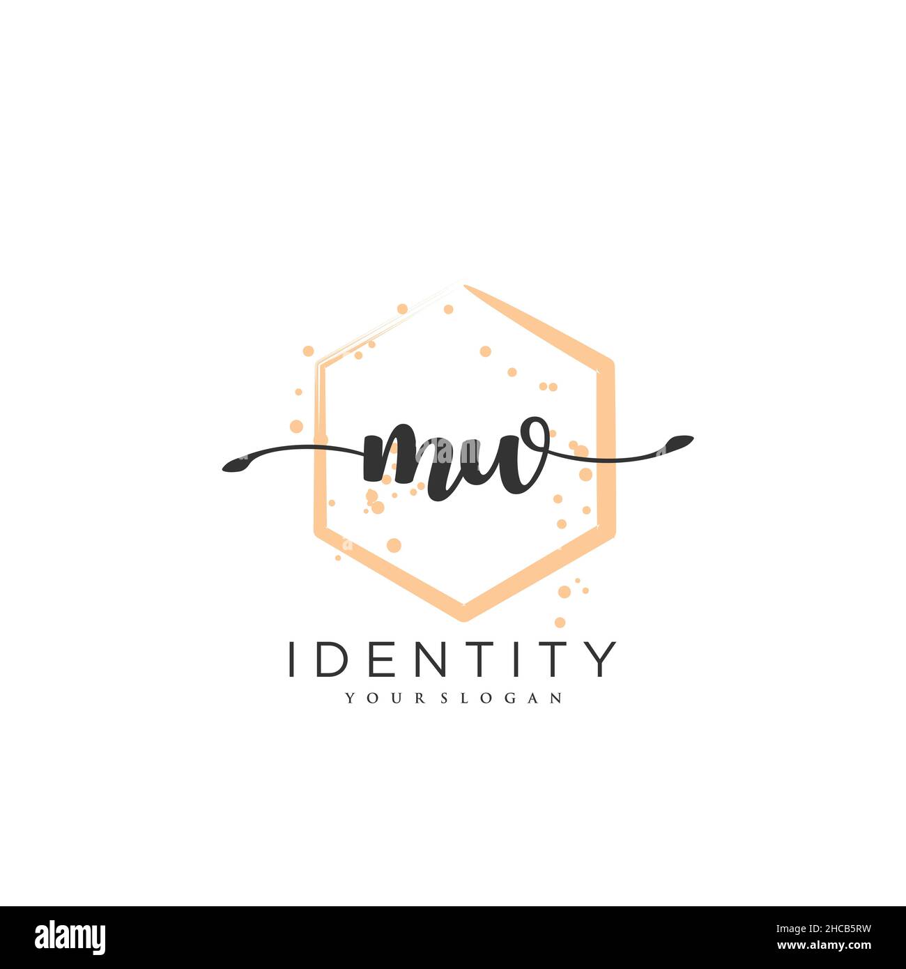 MW Handwriting logo vector art of initial signature, wedding, fashion ...