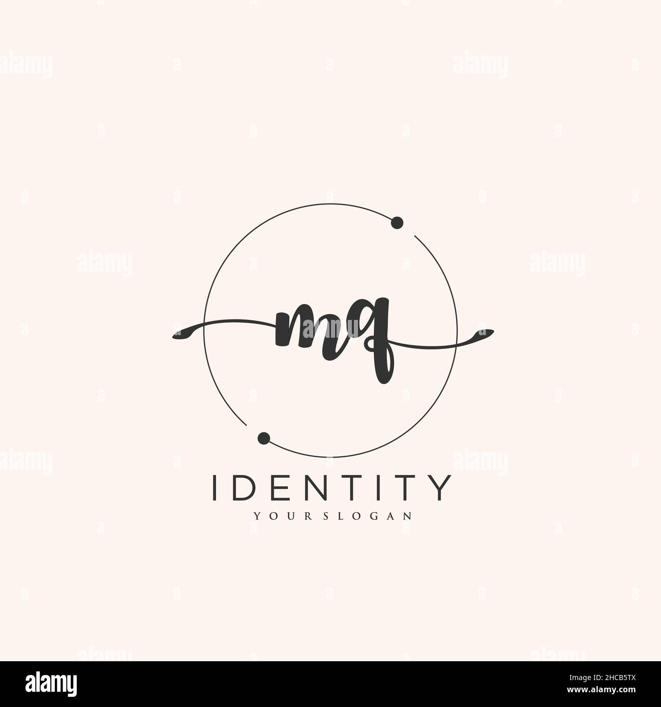 MQ Handwriting logo vector art of initial signature, wedding, fashion ...