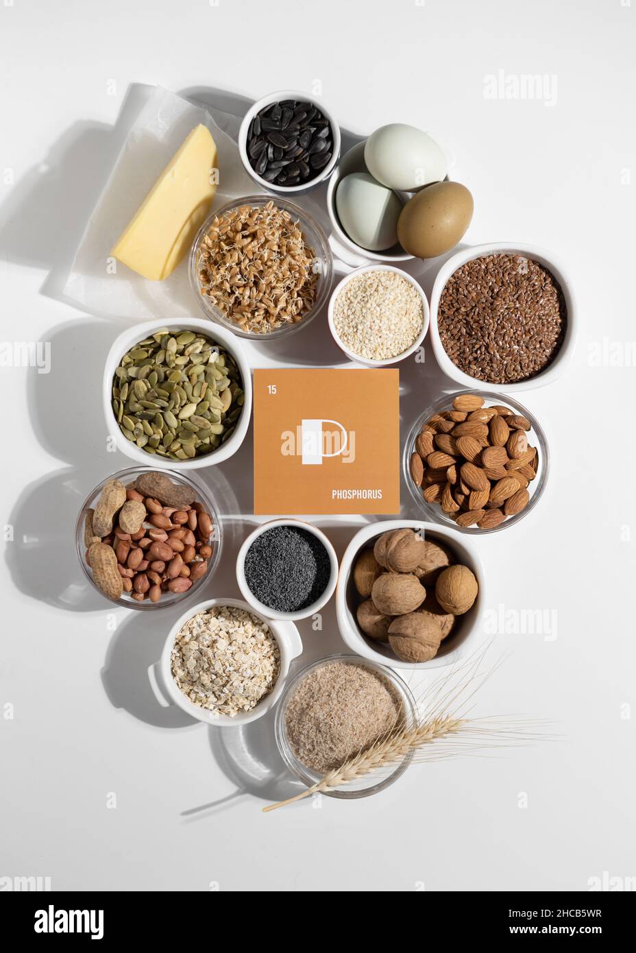 A set of natural products rich in phosphorus . Organic phosphorus sources.  Healthy food concept. Cardboard sign with the inscription Stock Photo -  Alamy