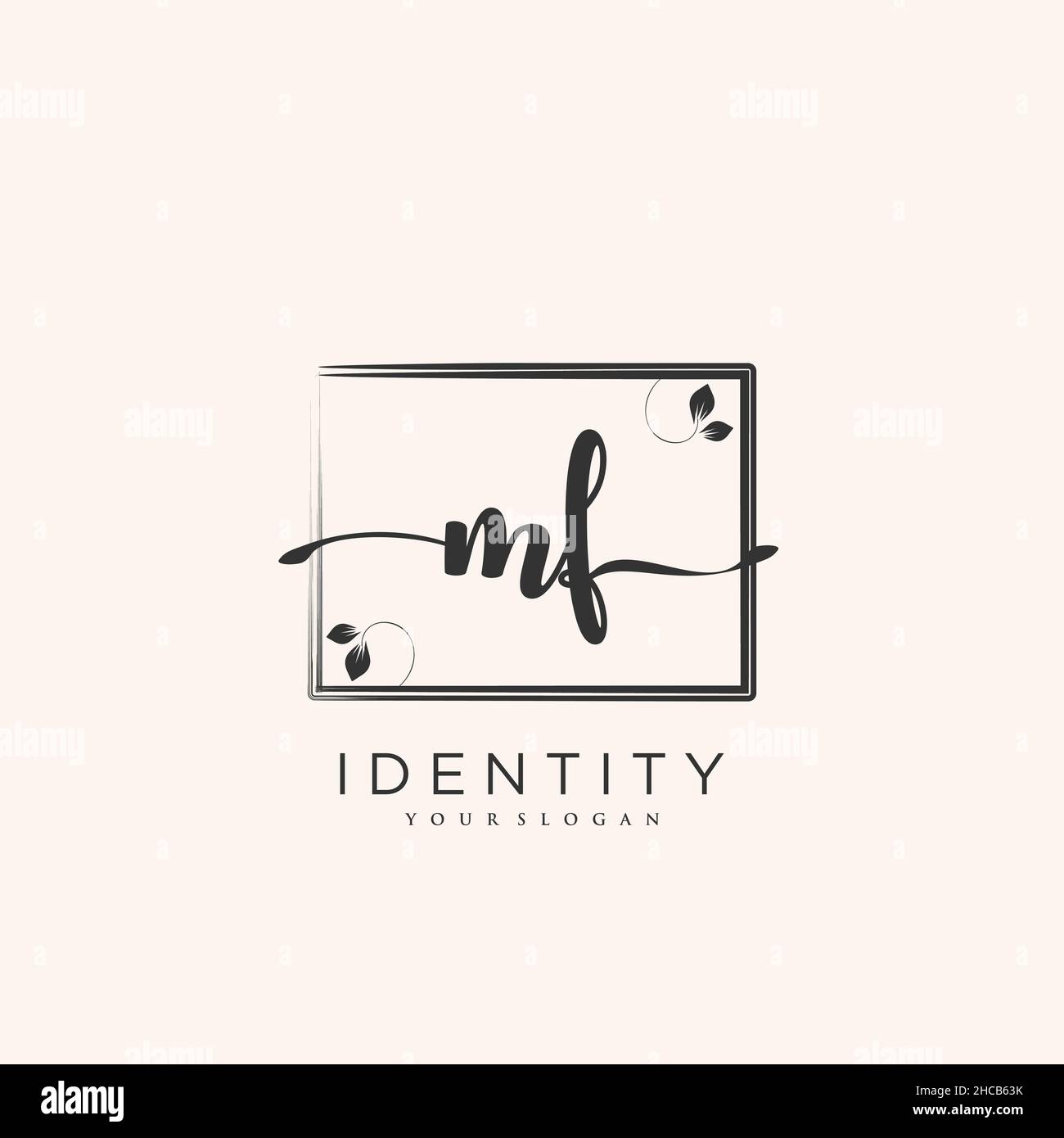 MF Handwriting logo vector art of initial signature, wedding, fashion ...