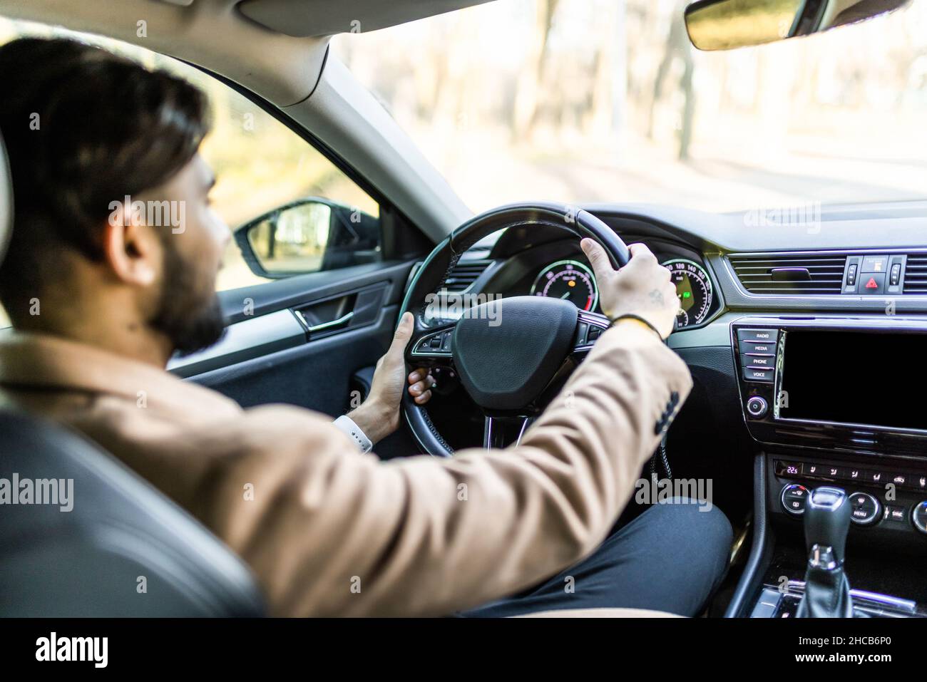 Young man driving in a full car hi-res stock photography and images - Alamy