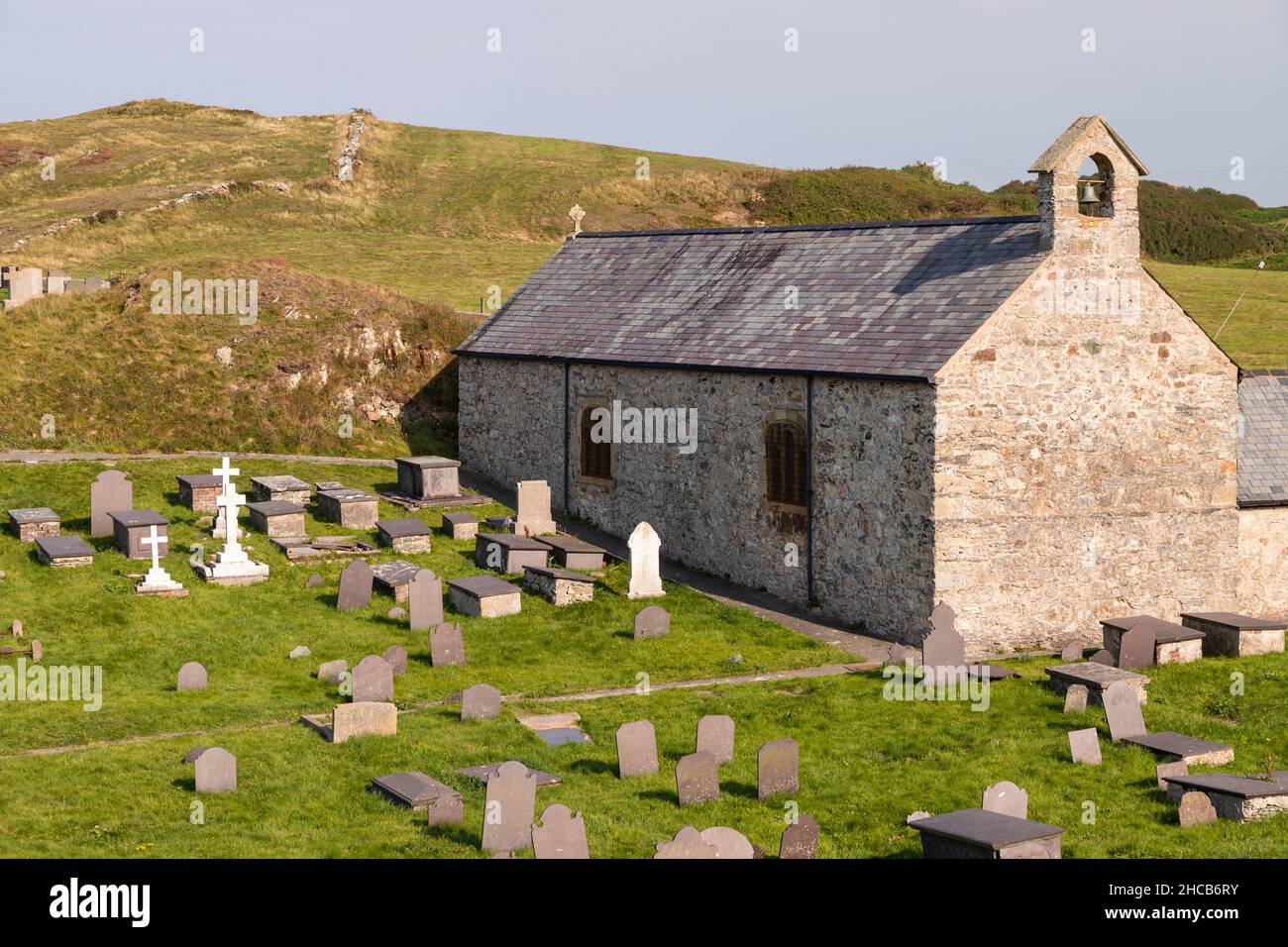 Saint Patrick's church at Llanbadrig, Anglesey, North Wales Stock Photo