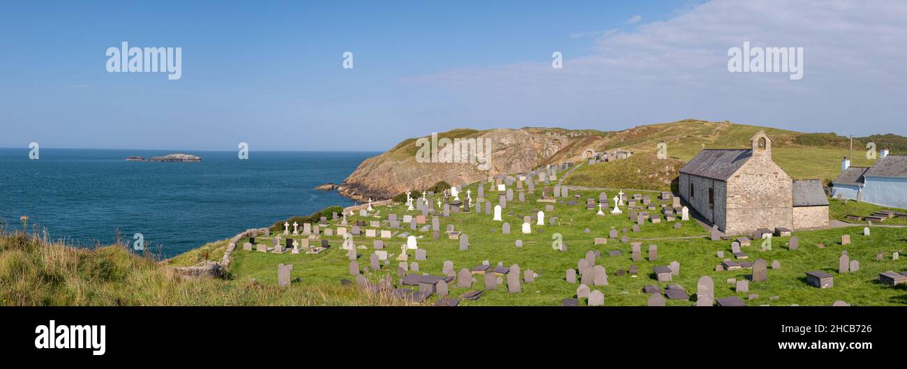 Saint Patrick's church at Llanbadrig, Anglesey, North Wales Stock Photo