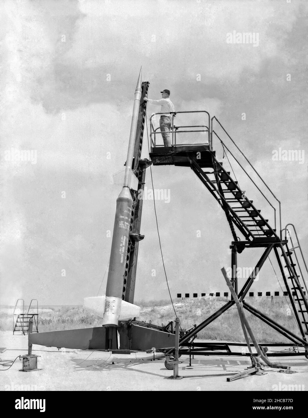 F40 2655 on launcher, 1956-07-06 Stock Photo