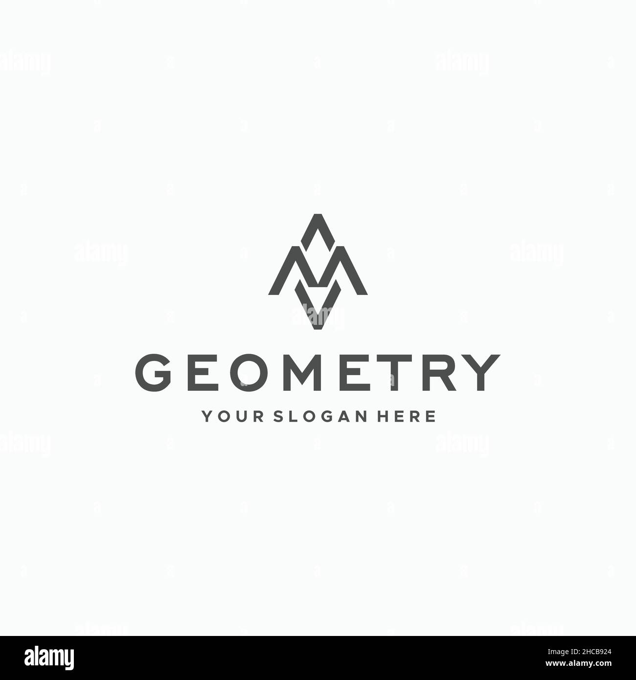 Minimalist Abstract GEOMETRY Black logo design Stock Vector Image & Art