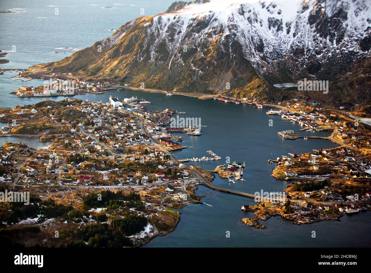 Beautiful aerial view of Lofotens, Norway Stock Photo