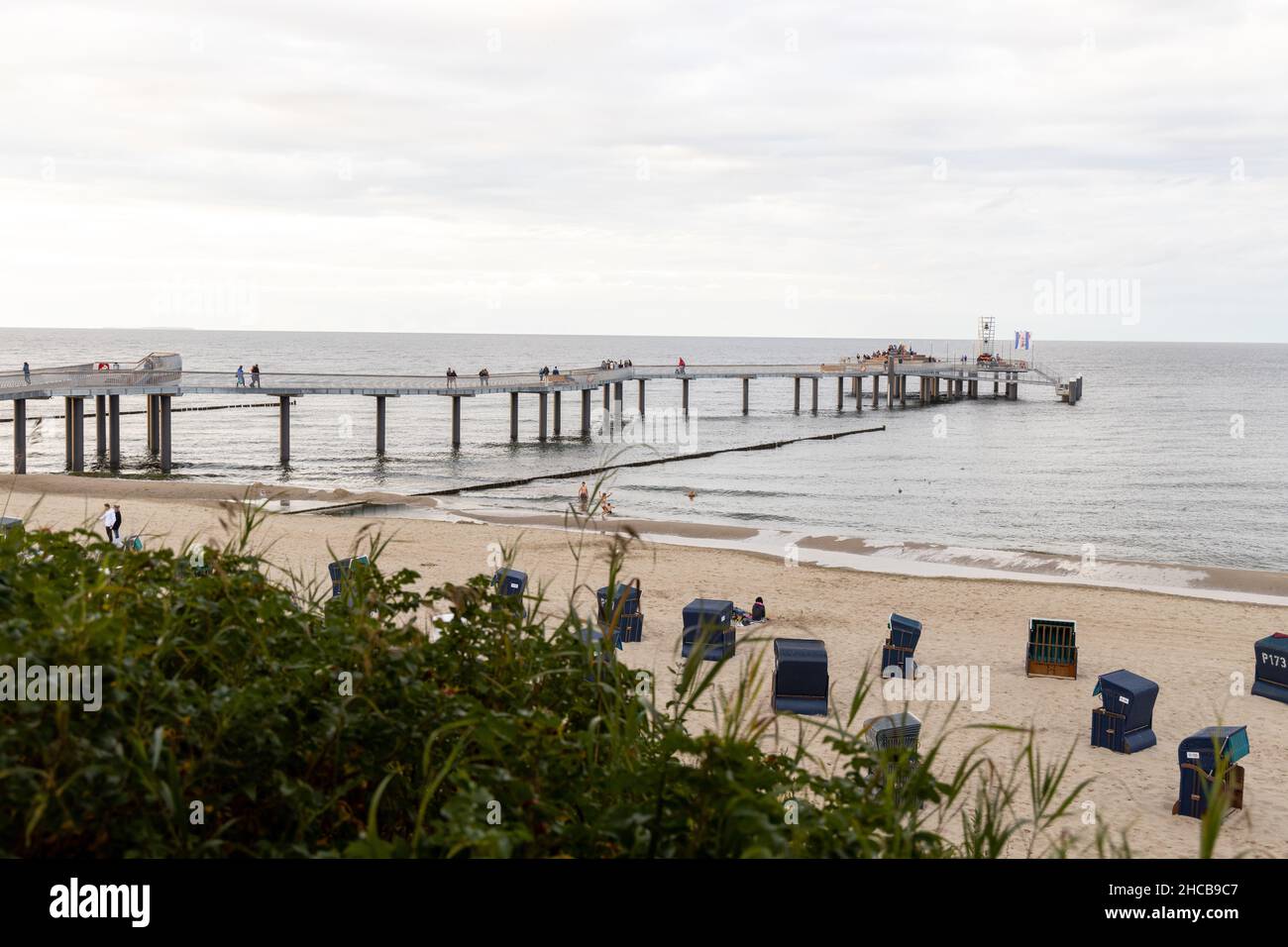 The new and wonderful Koserow pier on the island of Usedom Stock Photo ...