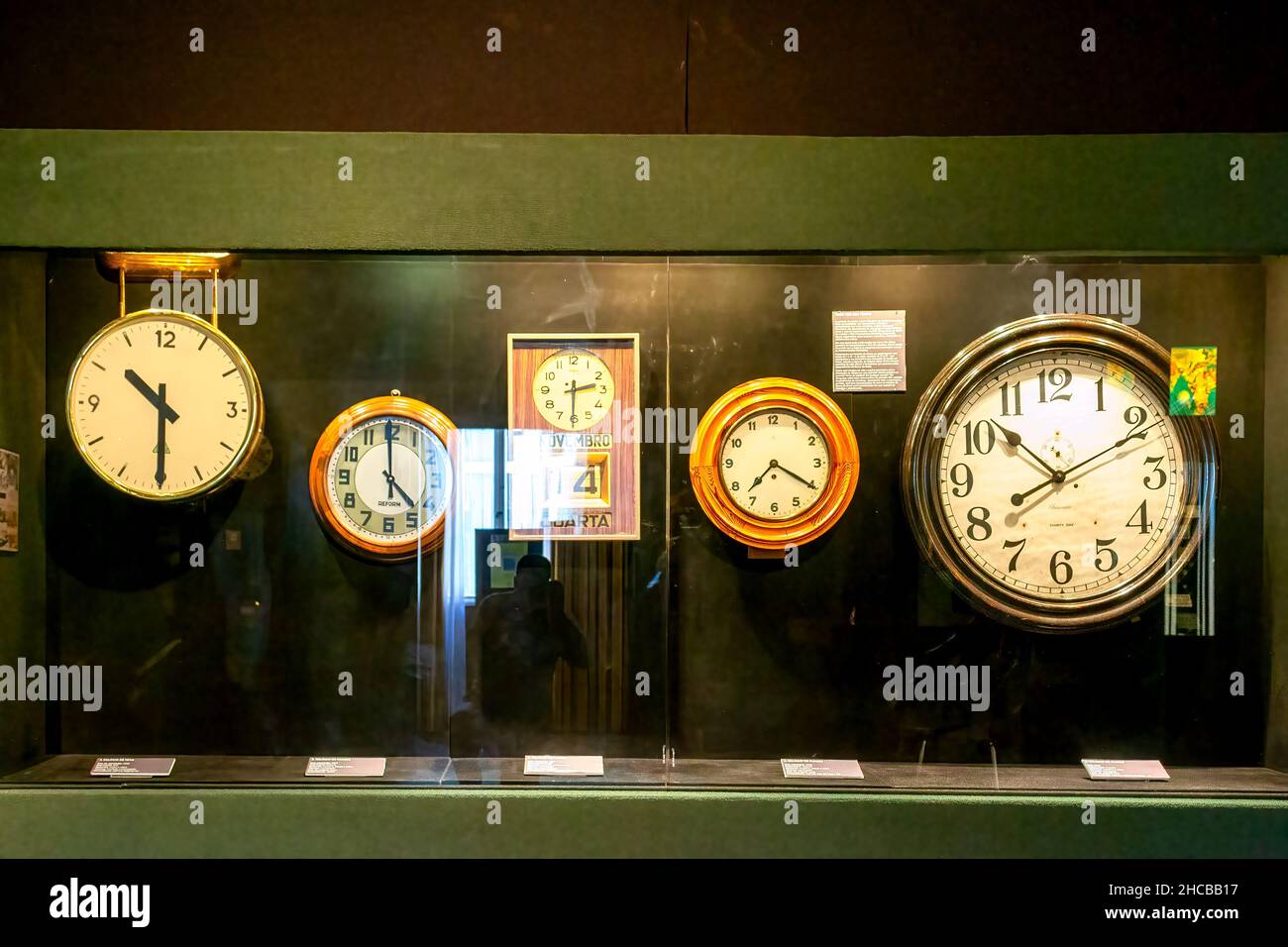 Antique clock in the section 'Time and Money' of the Museum 'Banco do