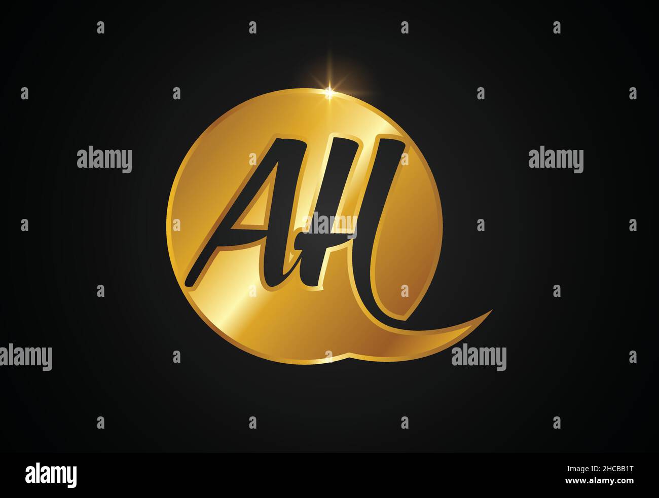 Initial Letter A H Logo Design Vector. Graphic Alphabet Symbol For ...
