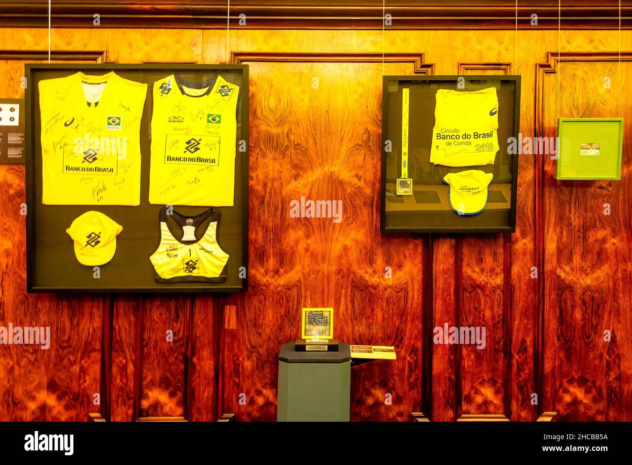 Sport objects exhibited at the Museum 'Banco do Brasil' or Bank of ...