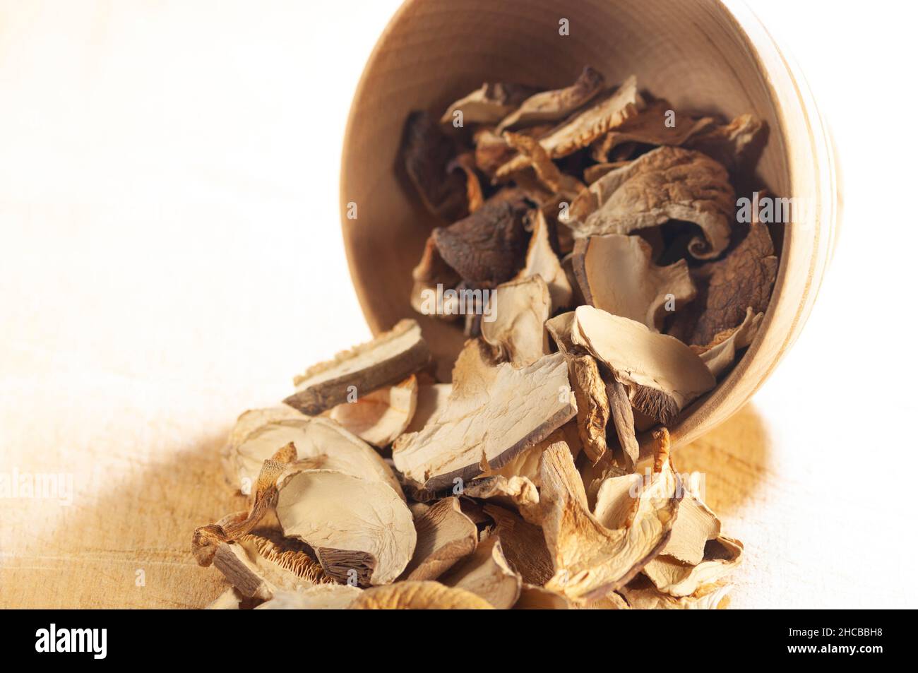Slice Dried Porcini Mushrooms Stock Photo Alamy