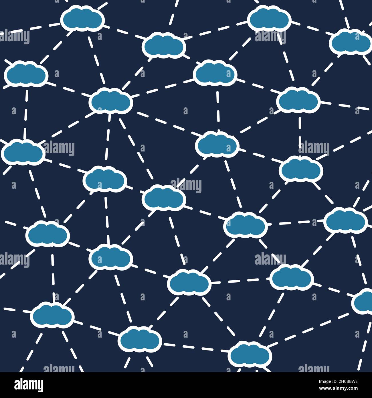Cloud Computing Concept - Networks Stock Vector