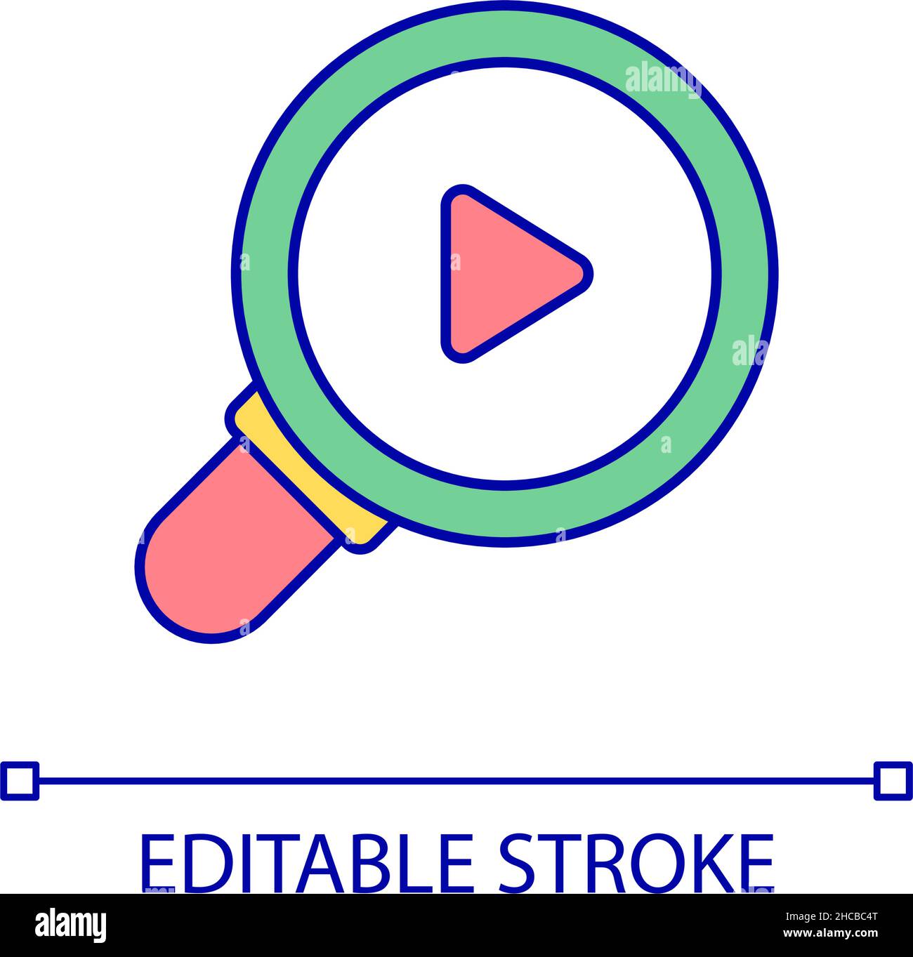 Searching for content RGB color icon Stock Vector