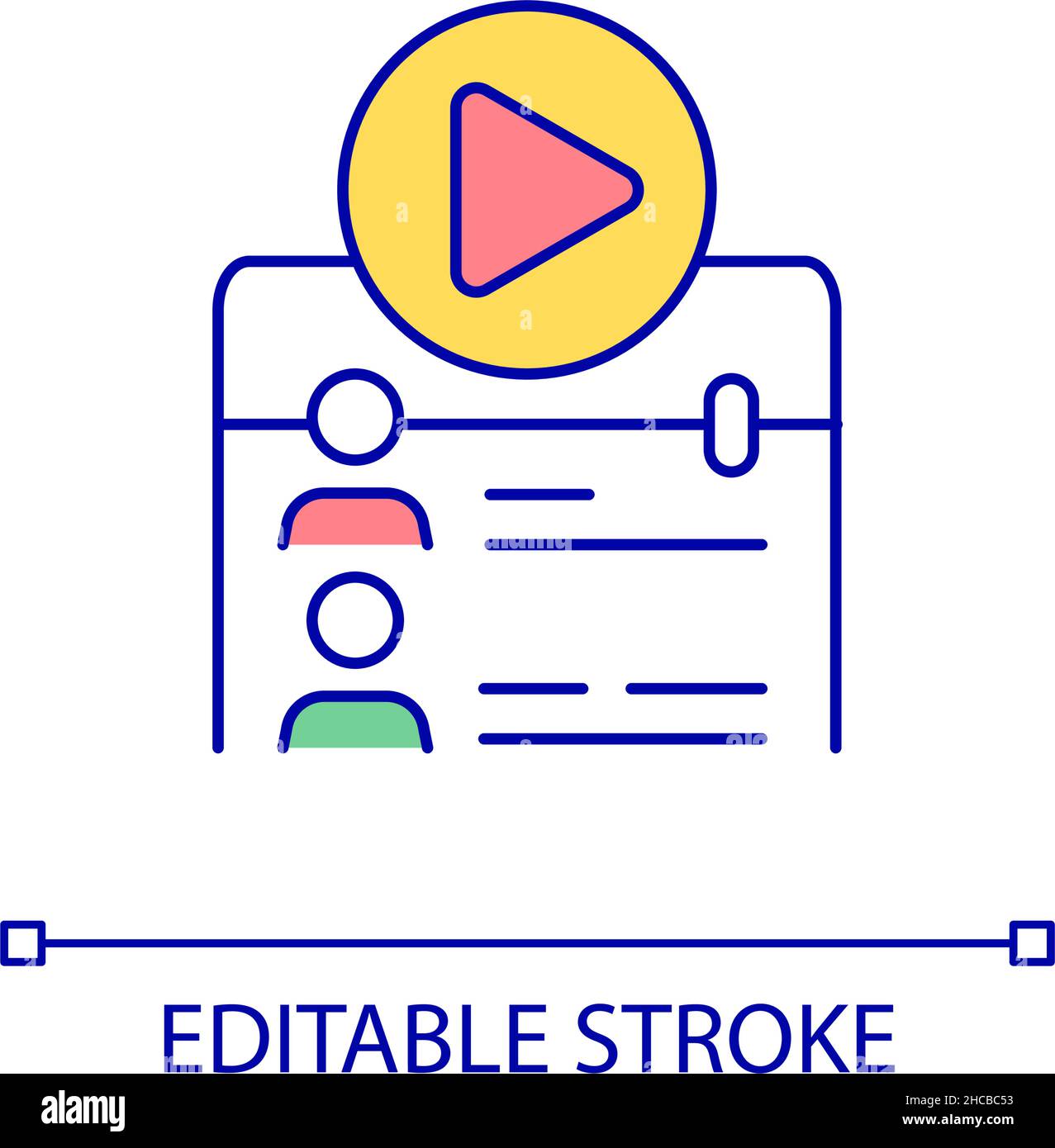 Subscribers RGB color icon Stock Vector Image & Art - Alamy