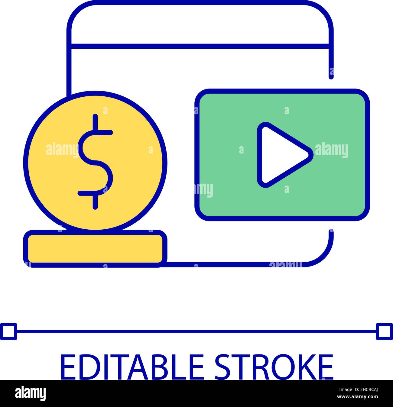 Video subscribe icon outline Stock Vector Images - Alamy