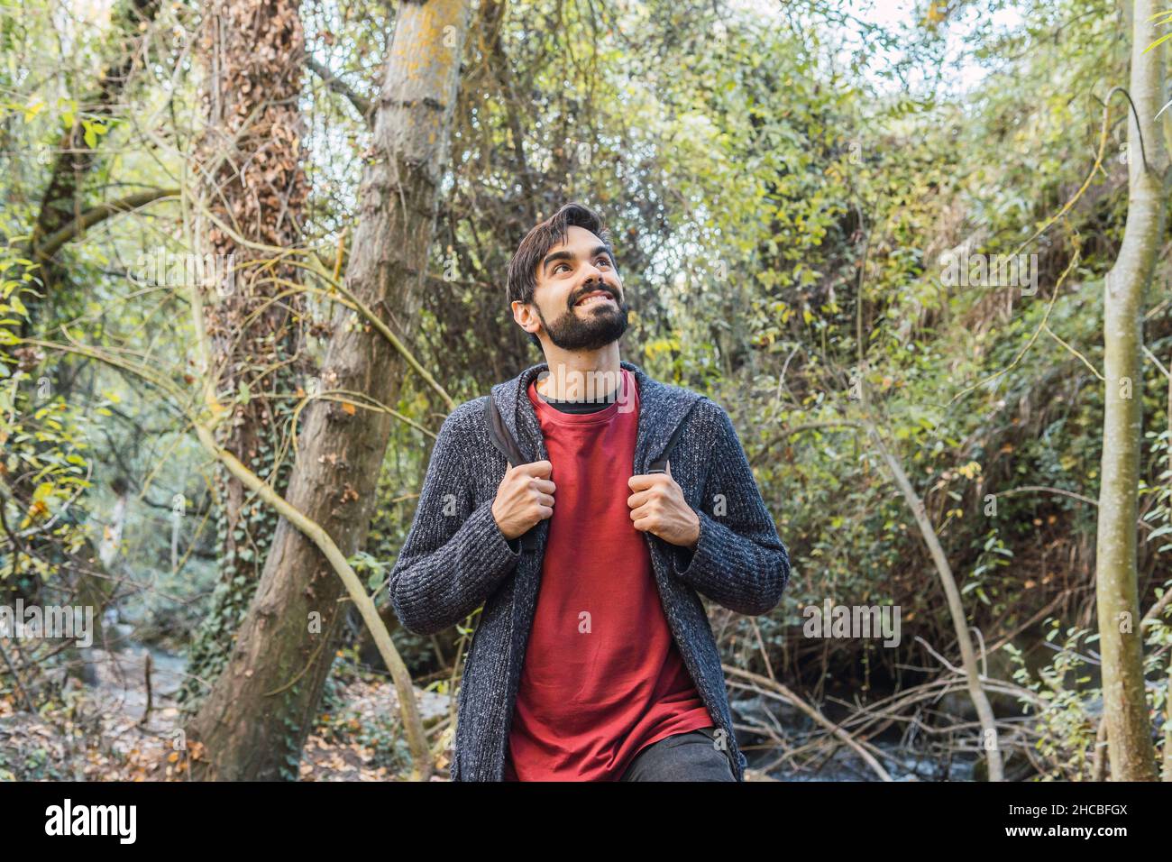 Hispanic man hiking hi-res stock photography and images - Alamy