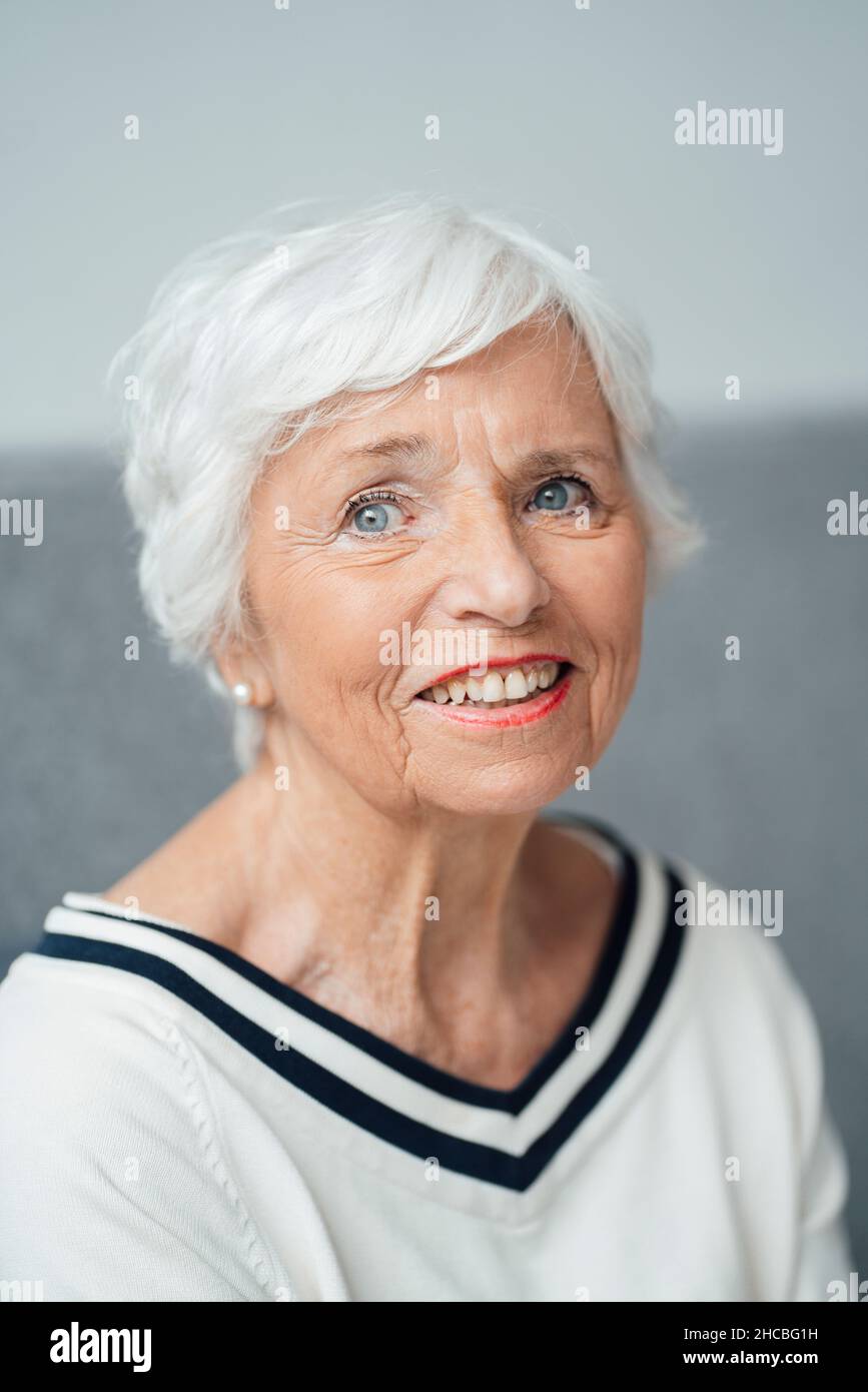 Senior woman home retirement hi-res stock photography and images - Alamy