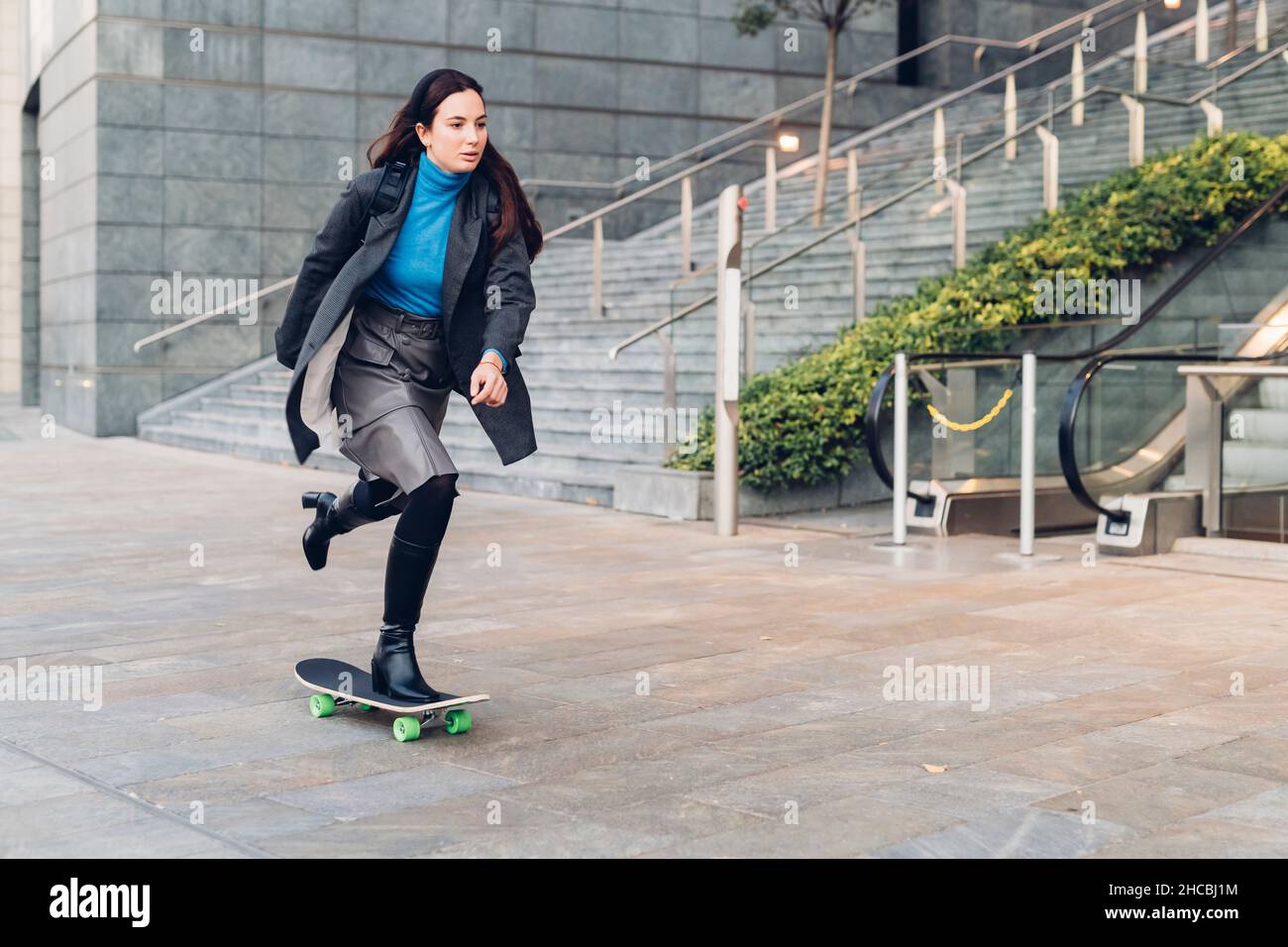 Woman skateboarding high heels hi-res stock photography and images - Alamy