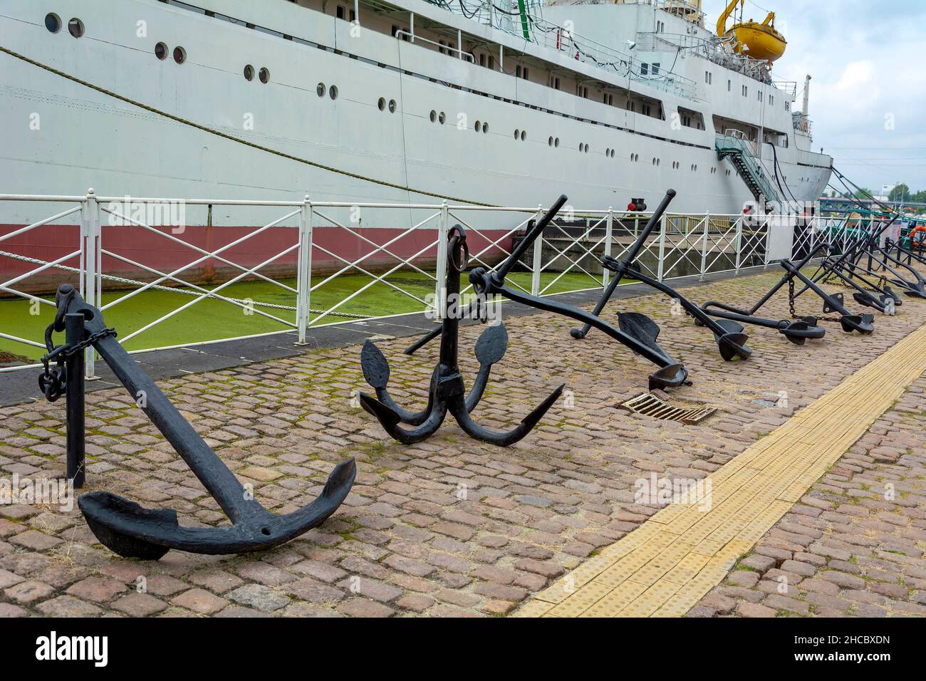 Kaliningrad, collection of anchors in the Museum of the World Ocean, Kaliningrad region Stock Photo