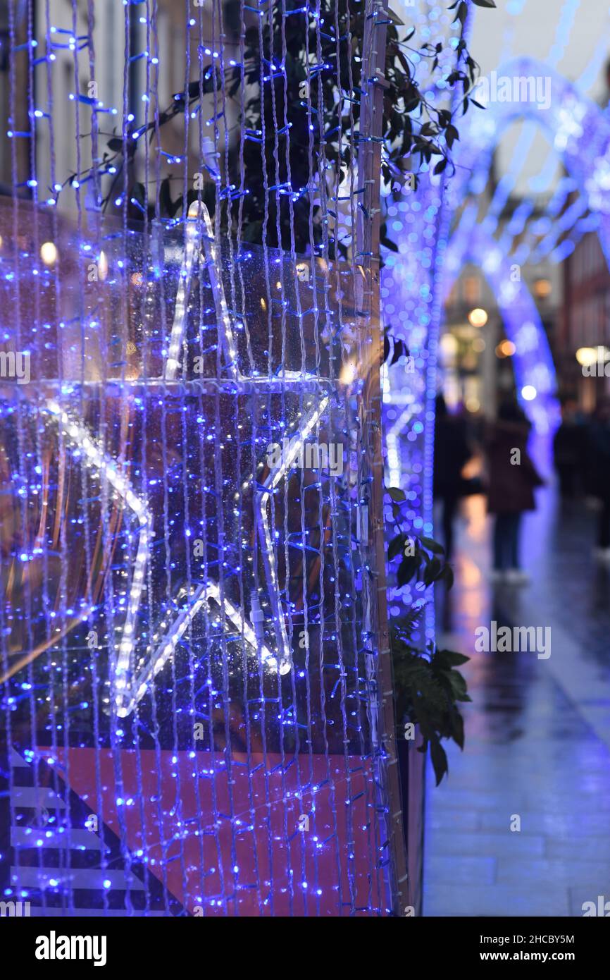 Christmas lights in London Stock Photo Alamy