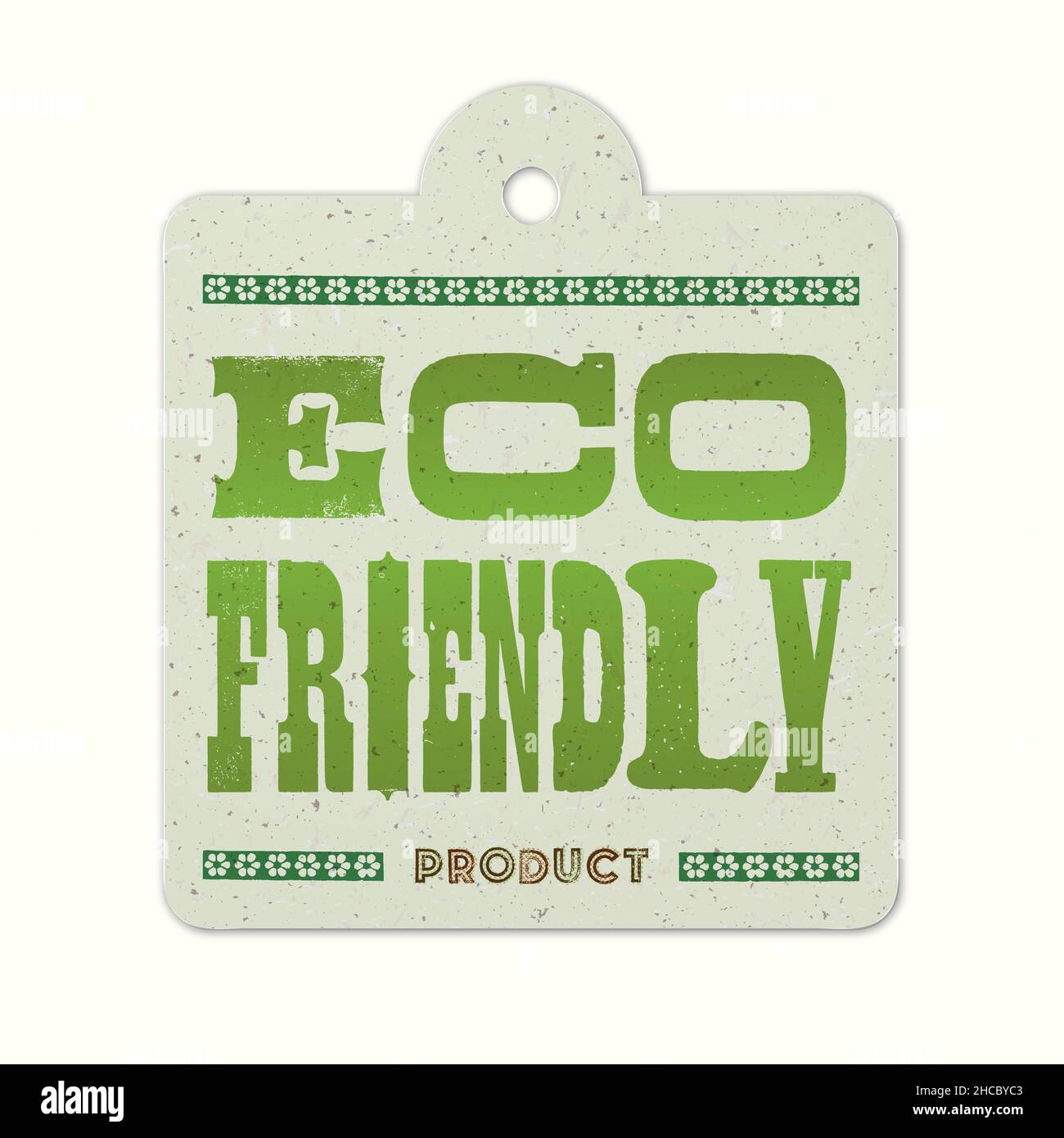 Vintage letterpress printed hanging label (Eco friendy) Stock Vector