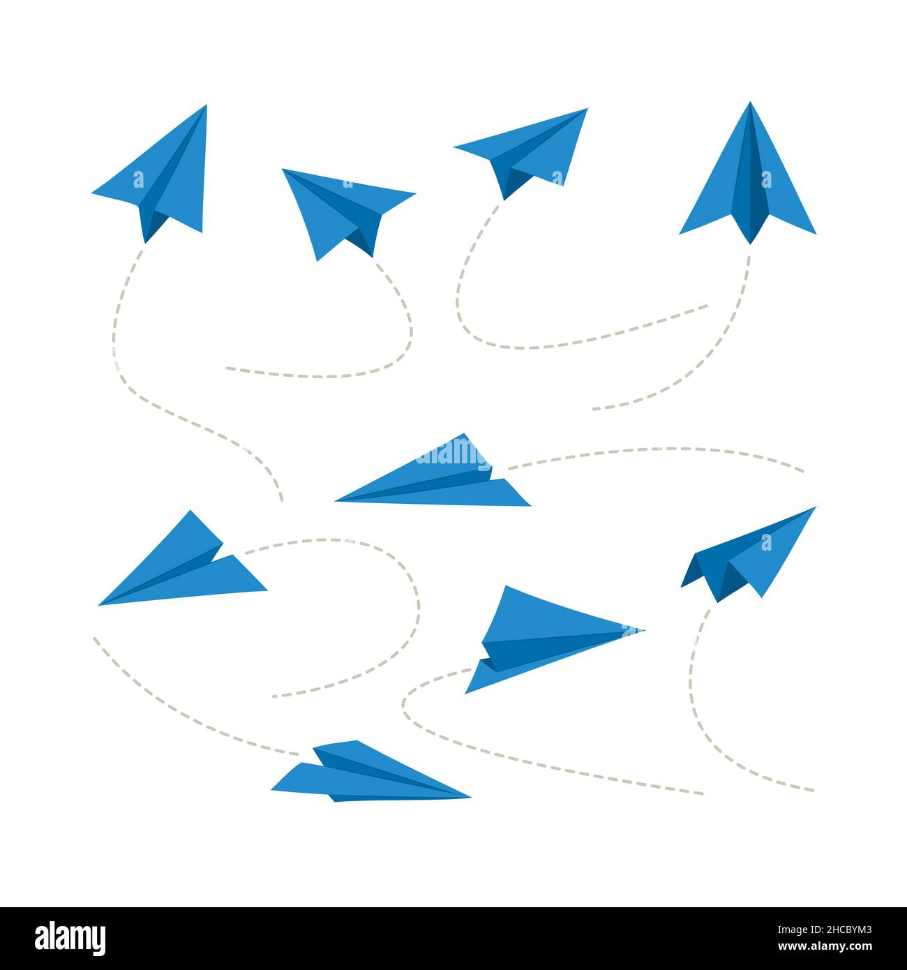 Paper Plane Collection Stock Vector Image & Art - Alamy