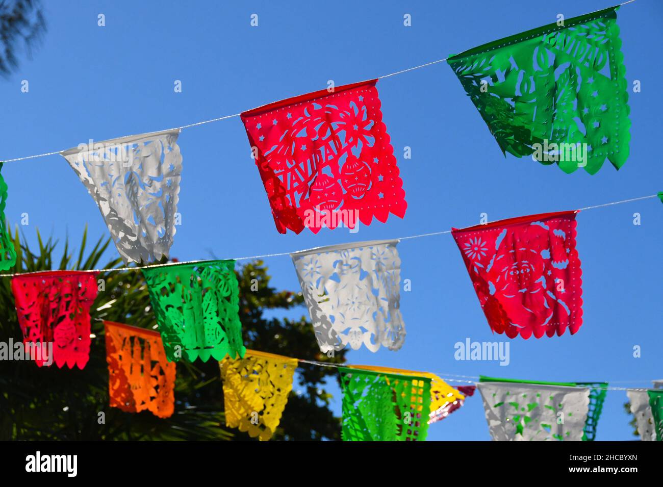 Papel Picado, Merida , Mexico Stock Photo