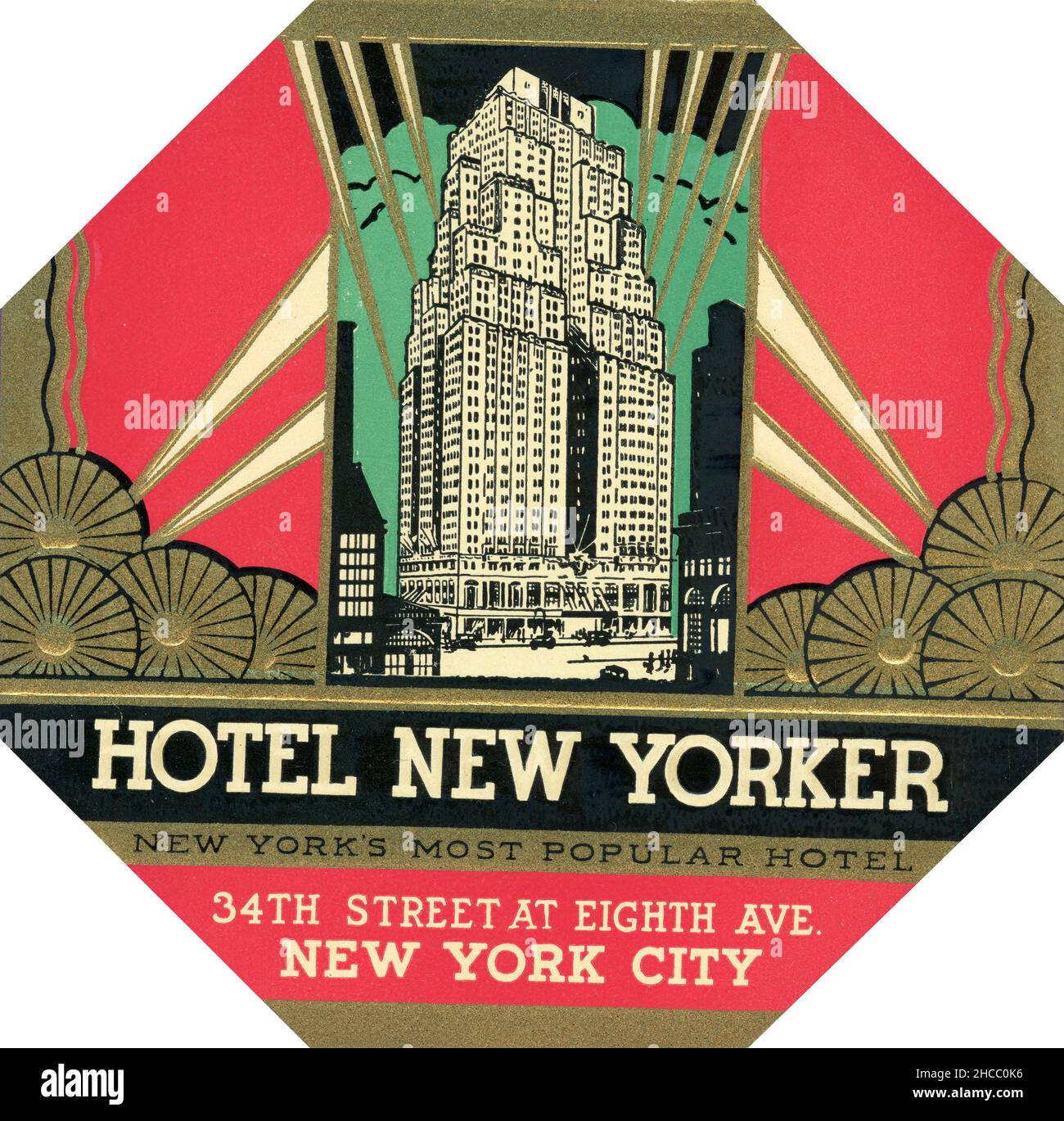 Vintage Hotel Luggage Label for Hotel 