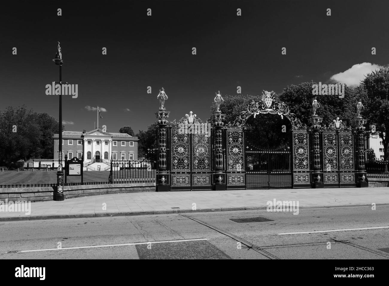The Golden Gates, Town Hall and gardens, Warrington town, Cheshire