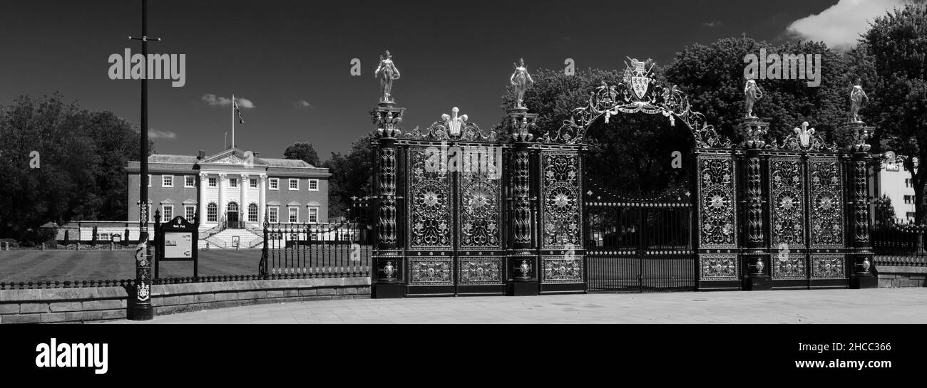 The Golden Gates, Town Hall and gardens, Warrington town, Cheshire