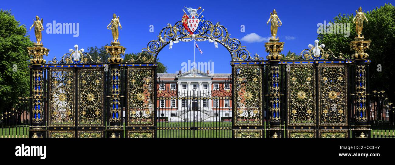 The Golden Gates, Town Hall and gardens, Warrington town, Cheshire