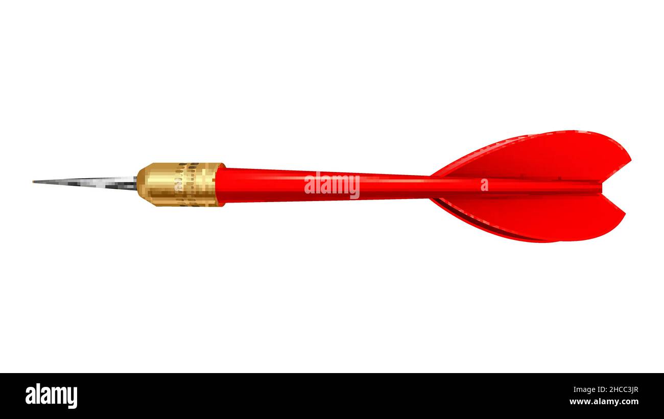 Dart red arrow isolated vector Stock Vector Image & Art - Alamy