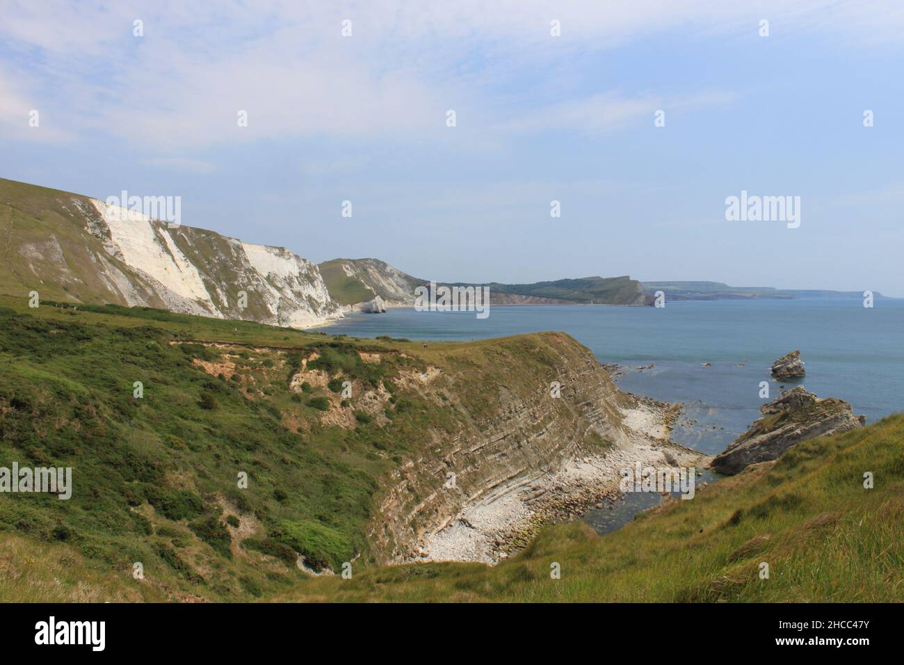 Lulworth Ranges military firing range. South west coast path. England ...