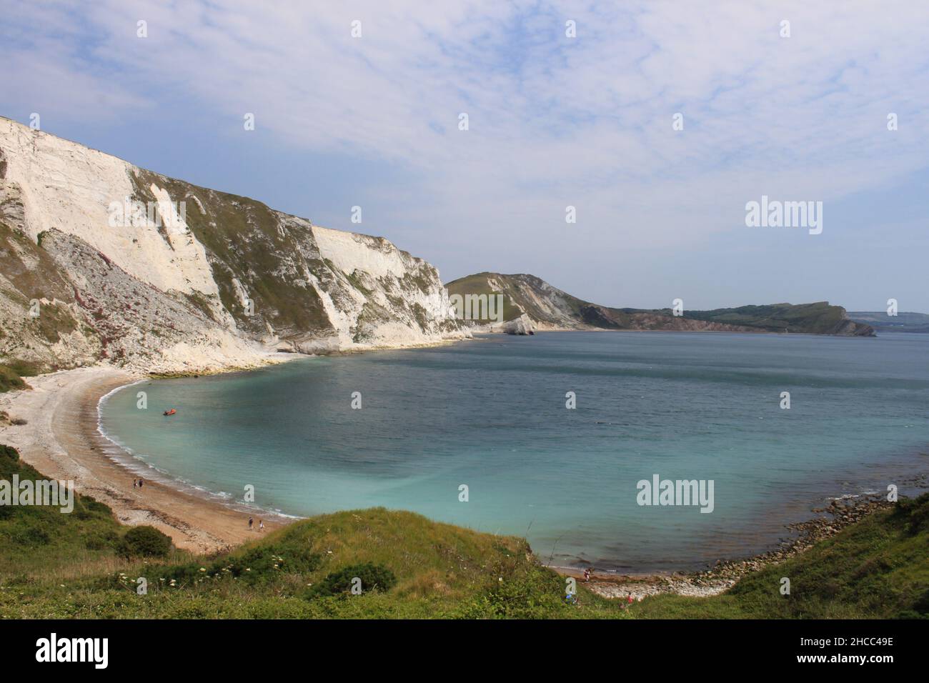 Lulworth Ranges military firing range. South west coast path. England ...