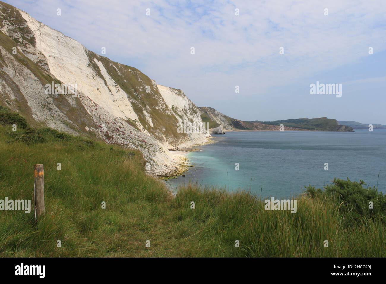 Lulworth Ranges military firing range. South west coast path. England ...