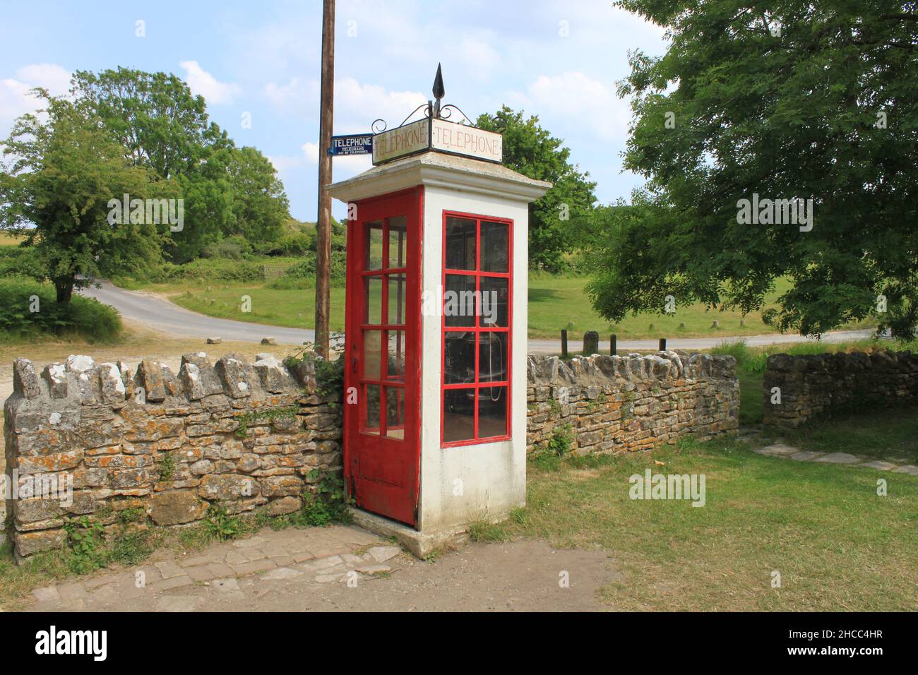 Tyneham ghost village. Lulworth Ranges military firing range. South ...