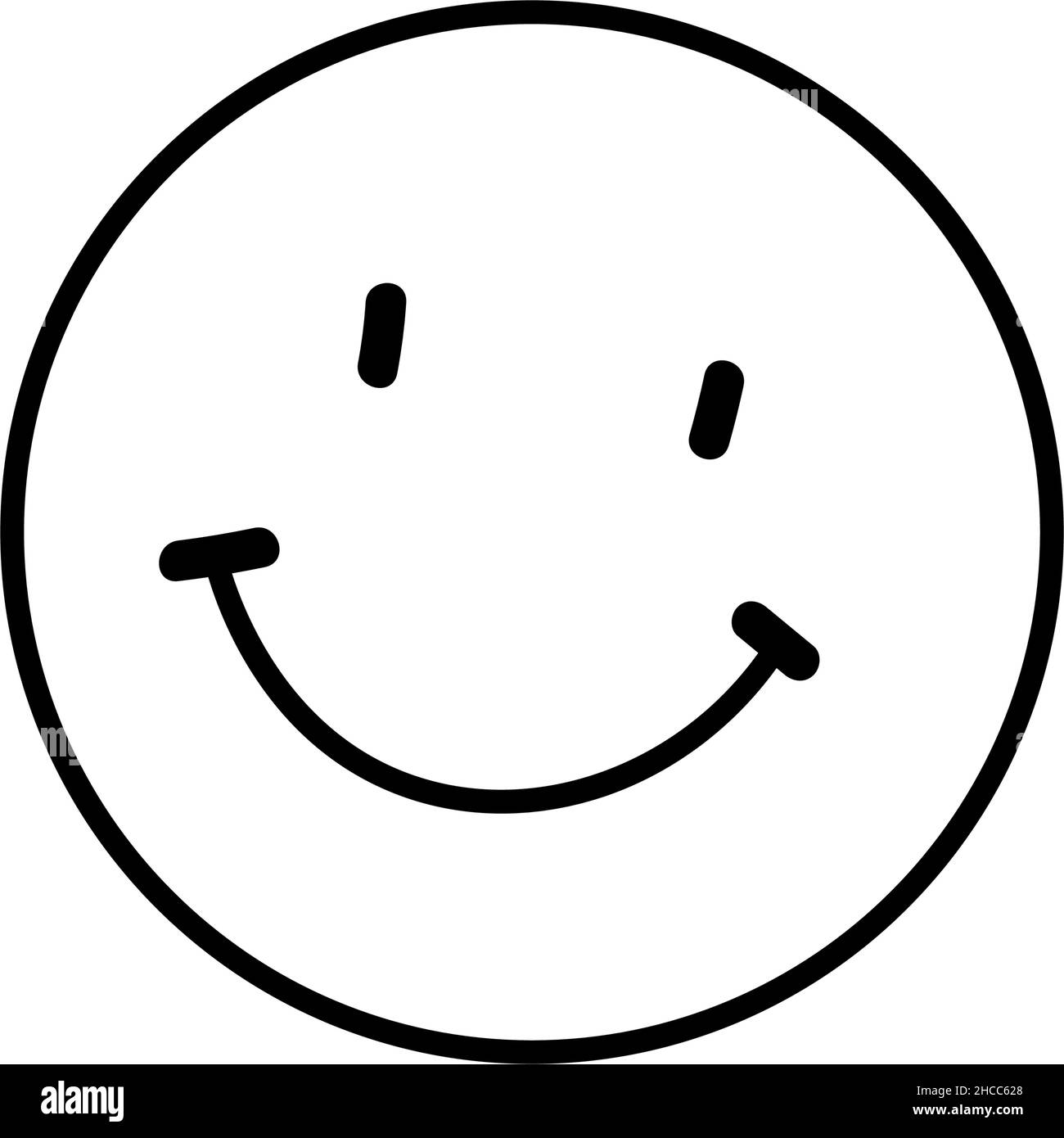 Smile icon. Face emoticon sign. Vector illustration in doodle style