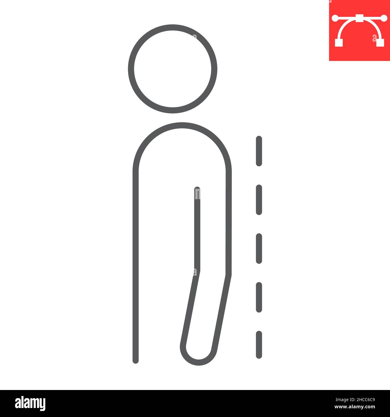 Normal spine line icon, body and vertebra, healthy spine vector icon ...