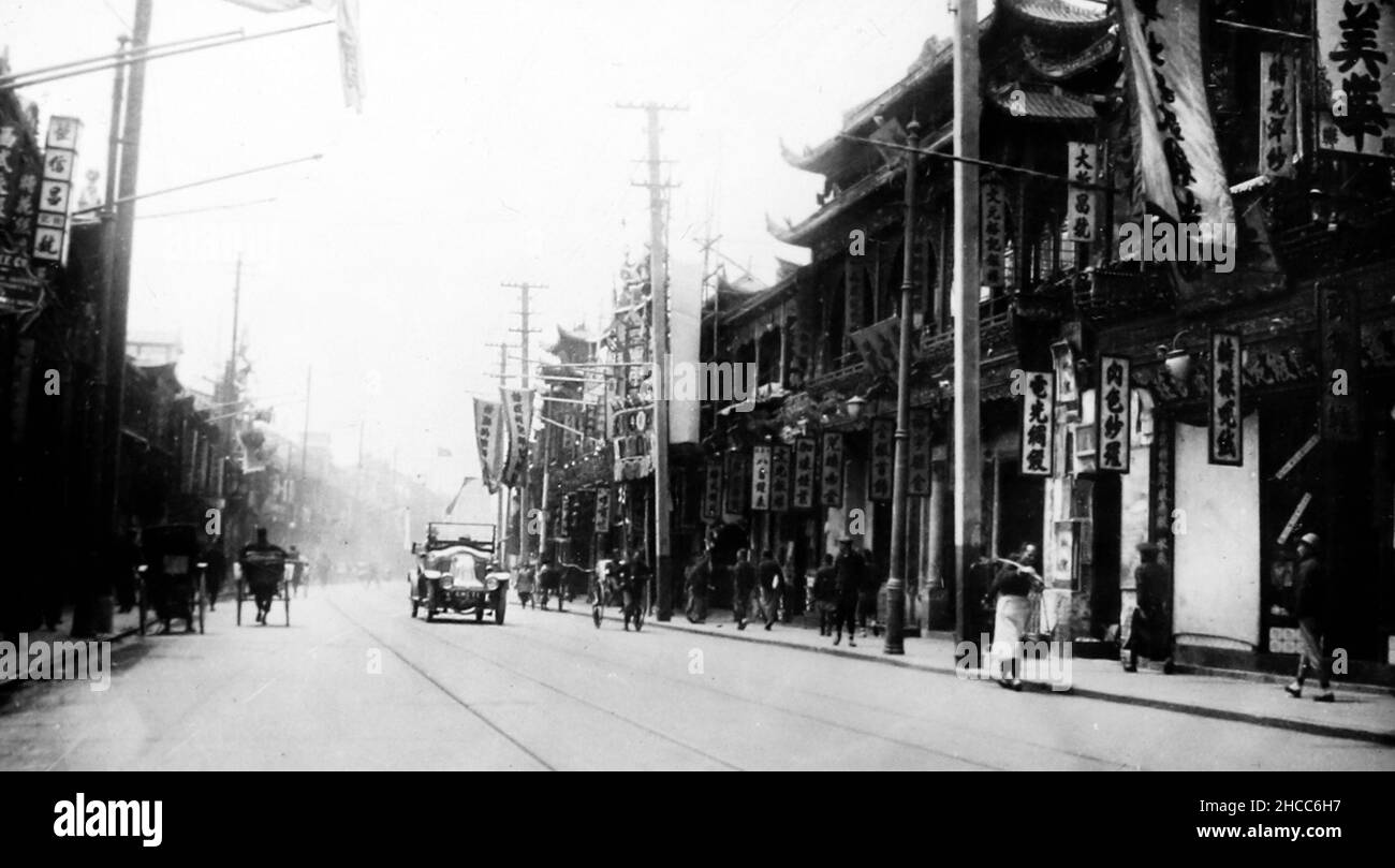 Nanking Road, Shanghai, China, early 1900s Stock Photo