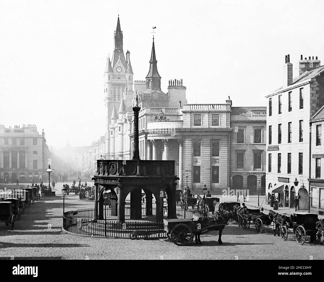 Castle Street, Aberdeen, Victorian period Stock Photo Alamy