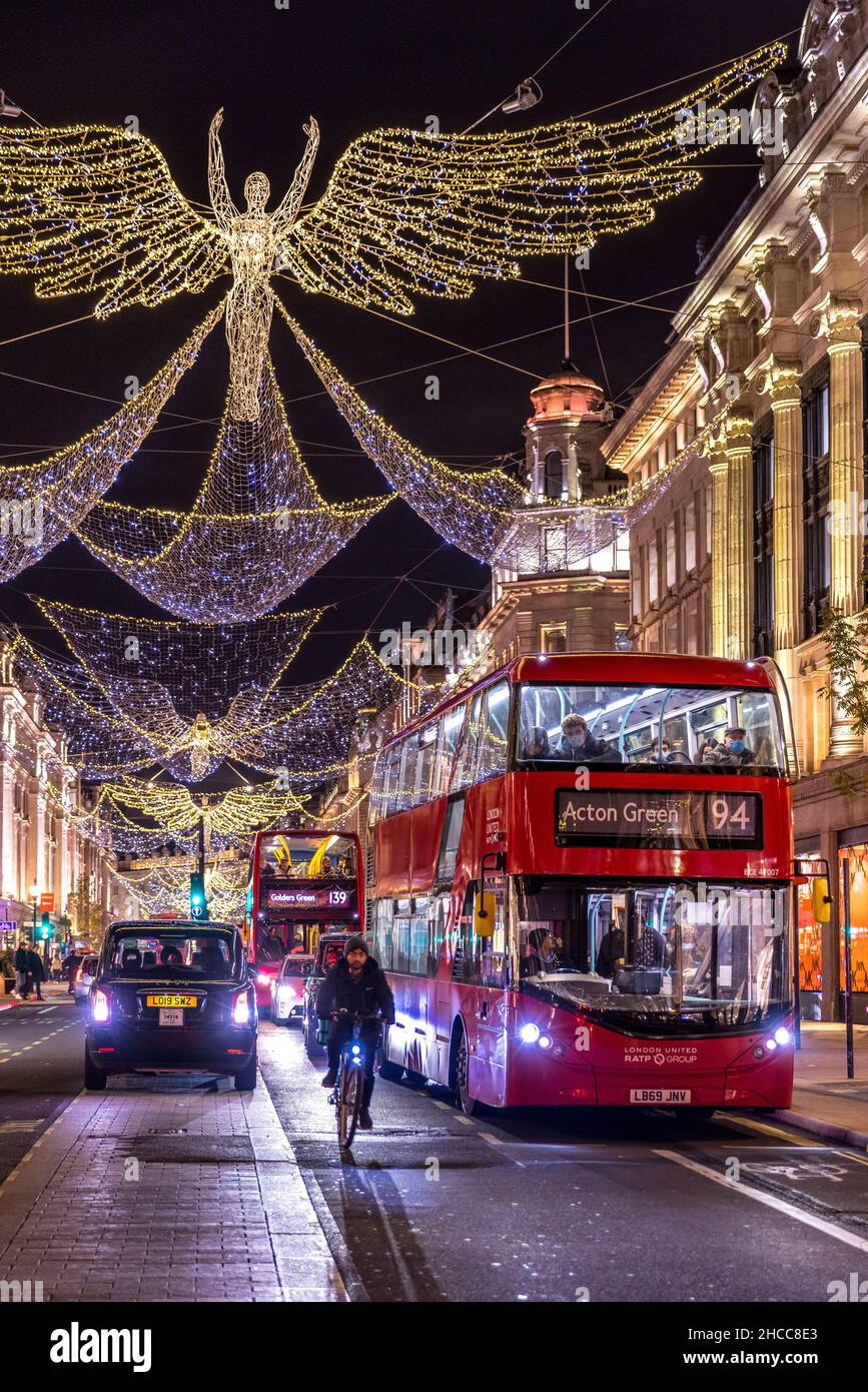 London Christmas Lights Stock Photo