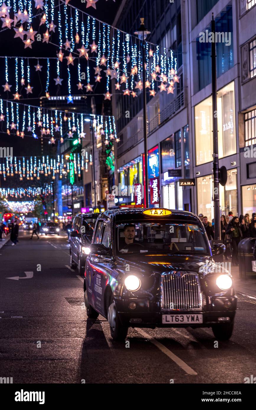 London Christmas Lights Stock Photo