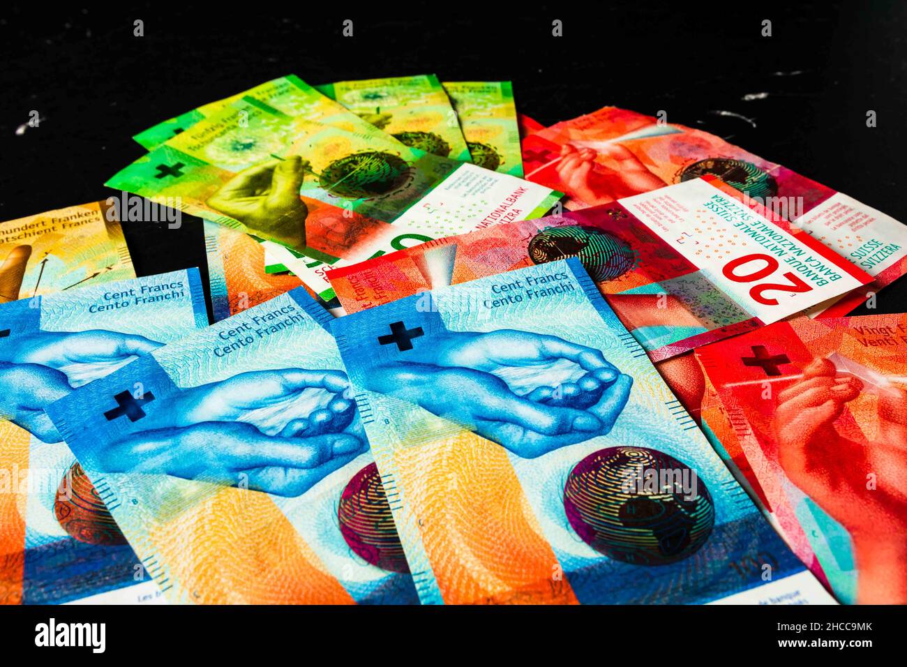 Swiss franc banknote. CHF currency, world money concept Stock Photo - Alamy