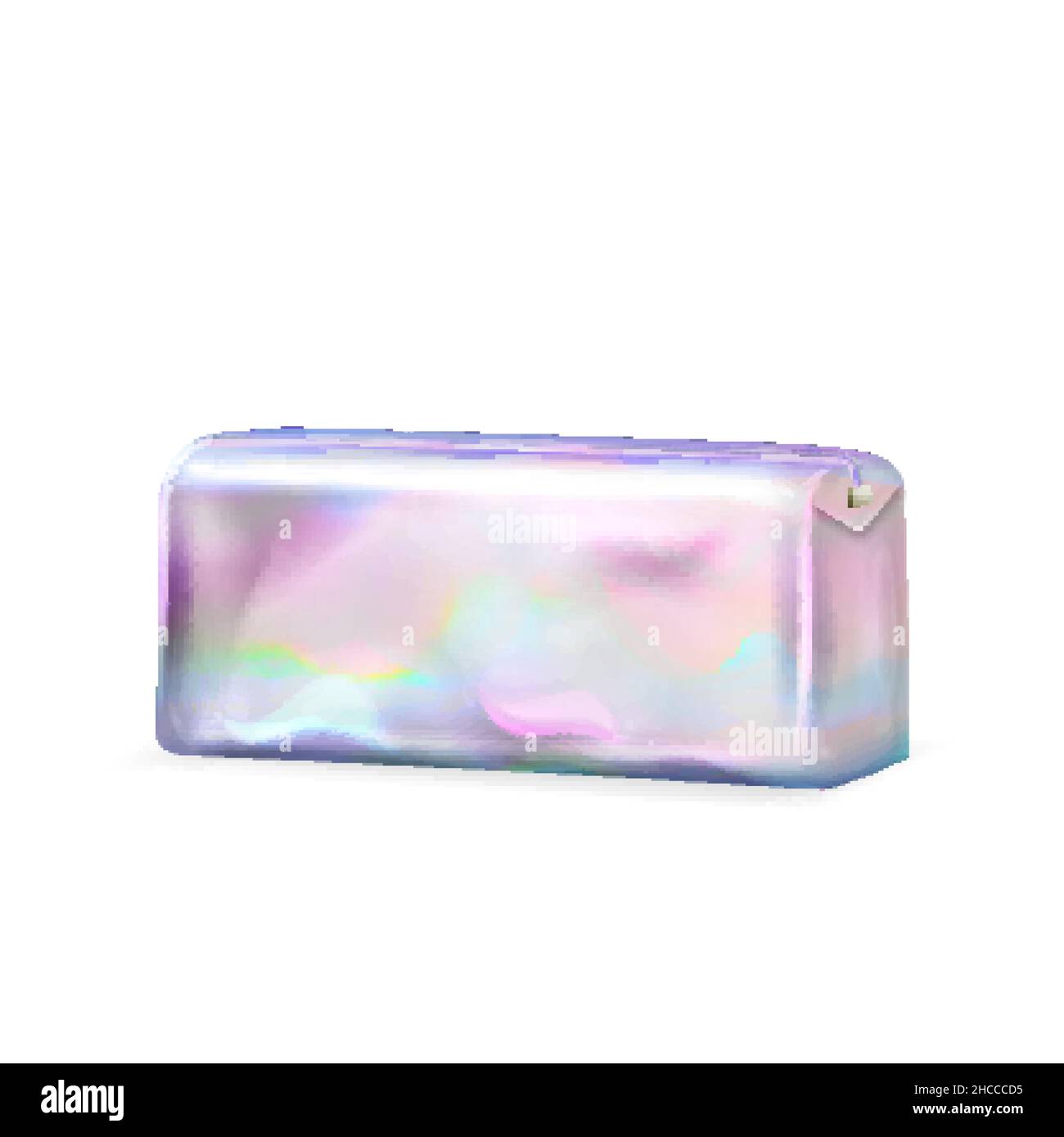 Holographic Blank Pencil Or Cosmetic Case Vector Stock Vector