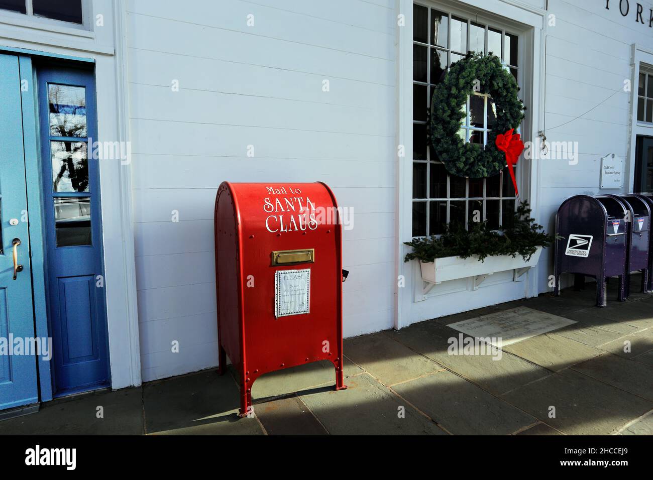 Santa's Mailbox Stony Brook Post Office Long Island New York Stock
