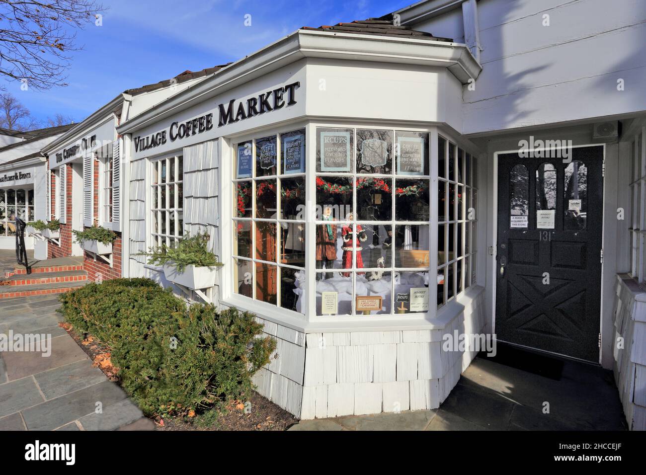 Coffee shop Stony Brook Village Long Island New York Stock Photo Alamy