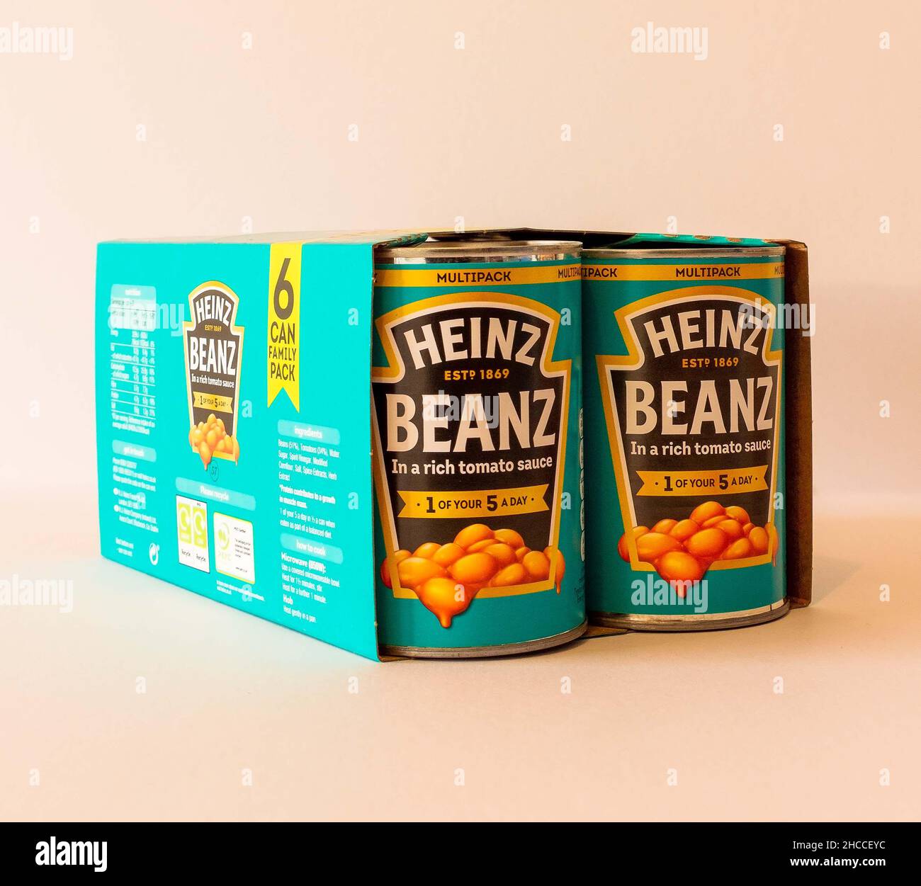Pack of Baked Beans Stock Photo