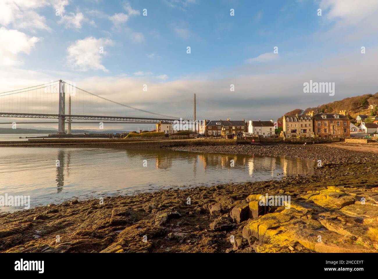 North Queensferry and the Forth Road Bridge / Queensferry Crossing