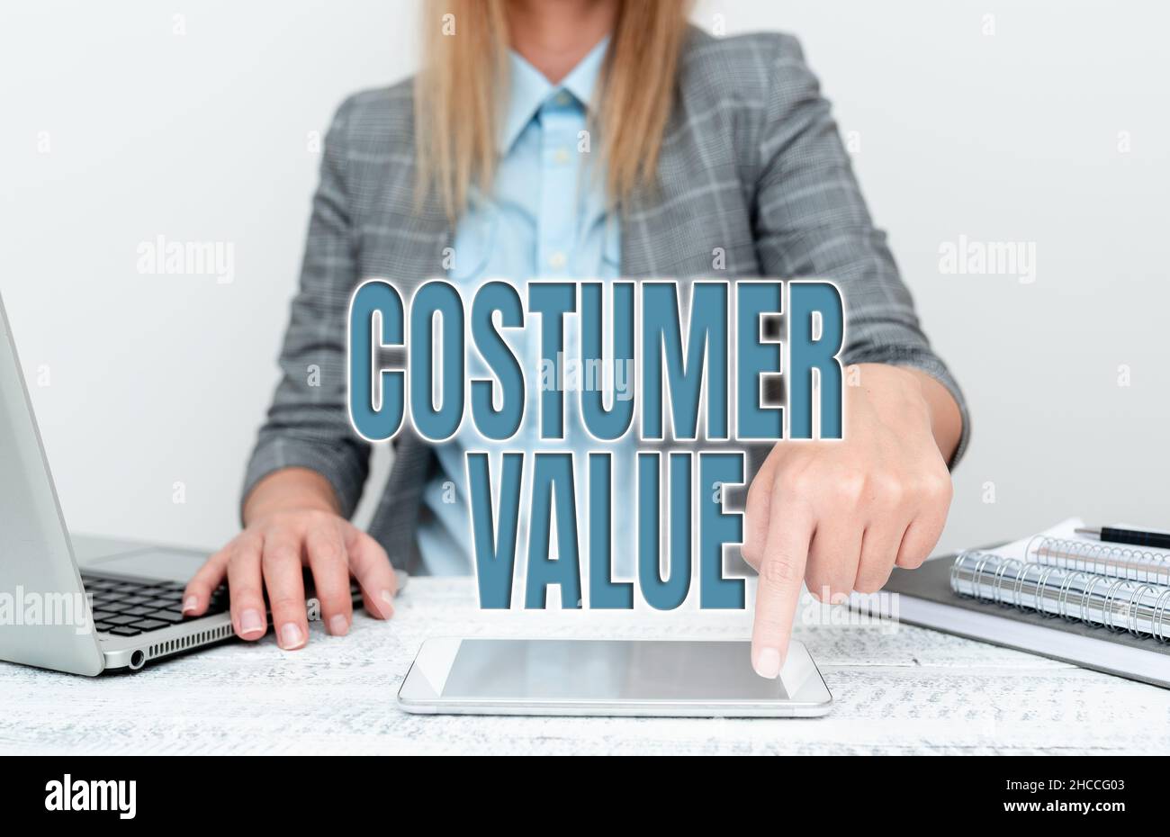 Handwriting text Costumer Value. Word Written on Amount of benefits ...