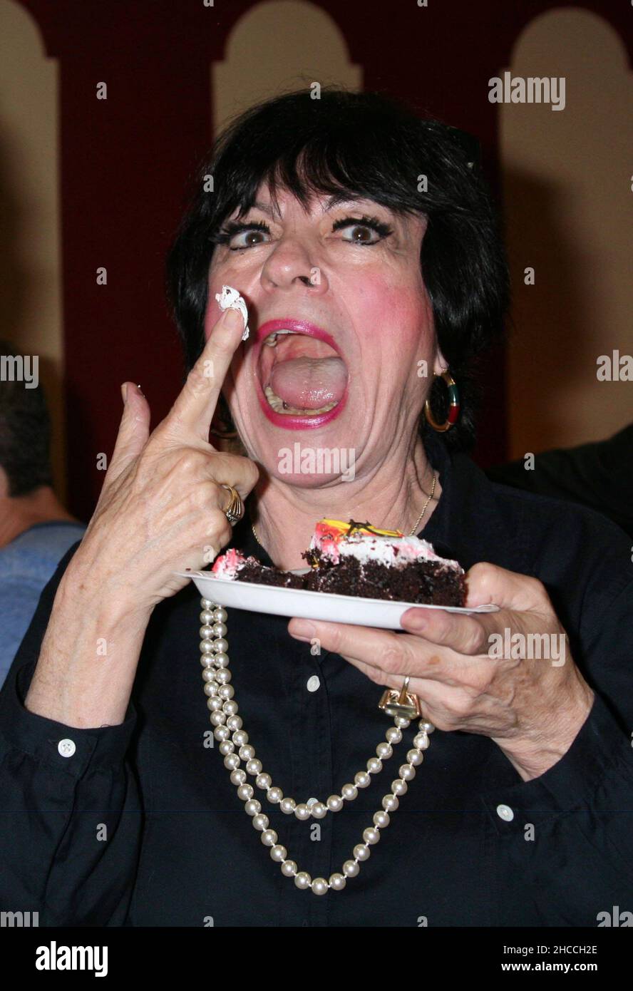 Jo Anne Worley celebrates the 500th performance of the musical 'The Drowsy Chaperone' backstage at The Marquis Theatre in New York City on July 12, 2007.  Photo Credit: Henry McGee/MediaPunch Stock Photo